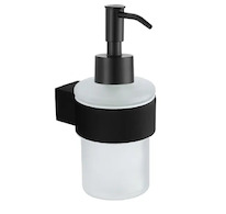 kielle Vega - Dávkovač mýdla s držákem, matné sklo/matná černá 40118034