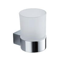 kielle Vega - Sklenka na kartáčky a pastu s držákem, matné sklo/chrom 40018020