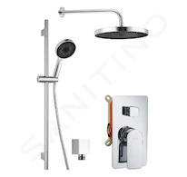 kielle Vega - Sprchový set s baterií pod omítku, pro 2 spotřebiče, s příslušenstvím a tělesem, chrom 20618SP20