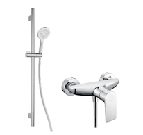 kielle Vega - Sprchový set s baterií, tyčí, hadicí a sprchovou hlavicí EcoSpare, chrom 20618SN20