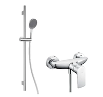 kielle Vega - Sprchový set s baterií, tyčí, hadicí a sprchovou hlavicí EcoSpare, chrom 20618SN40