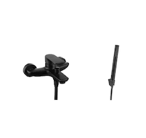 kielle Vega - Vanová baterie s příslušenstvím EcoSpare, matná černá 10318SN34