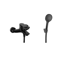 kielle Vega - Vanová baterie s příslušenstvím EcoSpare, matná černá 10318SN54