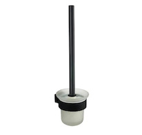 kielle Vega - WC štětka nástěnná s držákem, matné sklo/matná černá 40518024