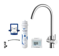 kielle Wimeo - Dřezová baterie včetně filtrace, broušená nerez 10525SFI115