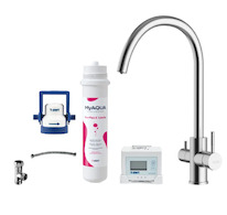 kielle Wimeo - Dřezová baterie včetně filtrace, broušená nerez 10525SFI125