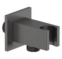 Kludi A-Qa - Sprchové kolínko s držákem, broušený Gunmetal 65569N2-00