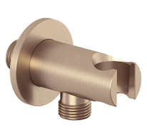 Kludi A-Qa - Sprchové kolínko s držákem, kartáčovaný bronz 65567N1-00