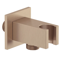 Kludi A-Qa - Sprchové kolínko s držákem, kartáčovaný bronz 65569N1-00