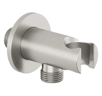 Kludi A-Qa - Sprchové kolínko s držákem, kartáčovaný nikl 65567N5-00