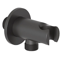 Kludi A-Qa - Sprchové kolínko s držákem, matná černá 6556739-00