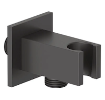 Kludi A-Qa - Sprchové kolínko s držákem, matná černá 6556939-00