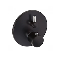 Kludi Balance - Termostatická baterie pod omítku pro 2 spotřebiče, černá mat/chrom 528308775