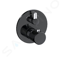 Kludi Balance - Termostatická baterie pod omítku, pro 2 spotřebiče, matná černá/chrom 528108775