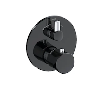Kludi Balance - Termostatická baterie pod omítku, pro 2 spotřebiče, matná černá/chrom 528108775