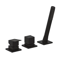 Kludi Decus - Baterie na okraj vany, 3-otvorová instalace, matná černá 544473975