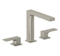 Kludi Decus - Umyvadlová baterie s výpustí Push-Open, 3-otvorová instalace, kartáčovaný nikl 54393N575