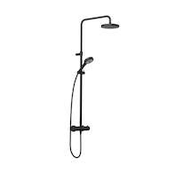 Kludi Dive - Sprchový set s termostatem, průměr 20 cm, 3 proudy, matná černá 6807939-00