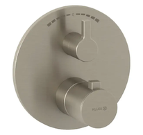 Kludi Nova Fonte - Termostatická baterie pod omítku, pro 2 spotřebiče, kartáčovaný nikl 20810N515