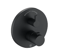 Kludi Nova Fonte - Termostatická baterie pod omítku pro 2 spotřebiče, matná černá 208303915