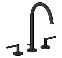 Kludi Nova Fonte - Umyvadlová baterie s výpustí, 3-otvorová instalace, broušený Gunmetal 20143N215