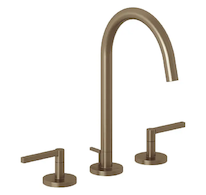 Kludi Nova Fonte - Umyvadlová baterie s výpustí, 3-otvorová instalace, kartáčovaný bronz 20143N115