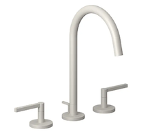 Kludi Nova Fonte - Umyvadlová baterie s výpustí, 3-otvorová instalace, matná světle šedá 20143O215