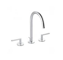 Kludi Nova Fonte - Umyvadlová baterie s výpustí a otočným výtokem, 3-otvorová instalace, chrom 201430515