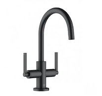 Kludi Nova Fonte - Umyvadlová baterie s výpustí Push-Open a otočným výtokem, matná černá 201183915