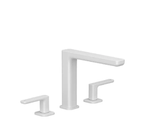 Kludi Renon - Umyvadlová baterie s výpustí Push-Open, 3-otvorová instalace, matná bílá 423935375
