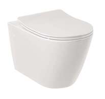 Kludi Resa R - Závěsné WC se sedátkem SoftClose, Rimless, Spiralflush, lesklá bílá 23WCSET43