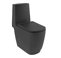 Kludi Resa S - WC kombi mísa, spodní odpad, Rimless, Spiralflush, matná černá 27WCB0239