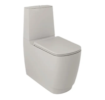 Kludi Resa S - WC kombi mísa, vario odpad, Rimless, Spiralflush, matná písečně šedá 27WCB01O2