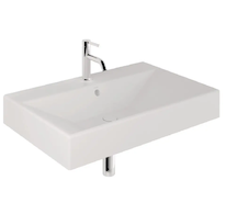Kludi Resa - Umyvadlo 81x51 cm, s přepadem, s otvorem pro baterii, matná bílá 59WW8153
