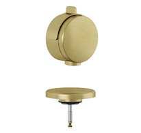 Kludi Rotexa - Vrchní sada k vanové odtokové a přepadové soupravě s napouštěním, kartáčované zlato 71826N0-00