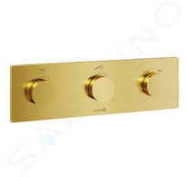 Kludi Tronic - Termostatická baterie pod omítku, pro 2 spotřebiče, kartáčované zlato 38300N0-00