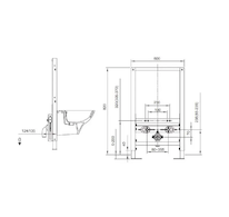 Kludi Unifix - Předstěnová instalace pro bidet, výška 82 cm 79201