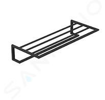 Kludi Vela R - Držák ručníku s poličkou, délka 62 cm, matná černá 5898939
