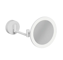 Kludi Vela R - Kosmetické nástěnné zrcátko s LED osvětlením, matná bílá 5899553W