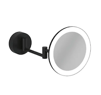 Kludi Vela R - Kosmetické nástěnné zrcátko s LED osvětlením, matná černá 5899539W