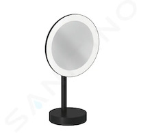 Kludi Vela R - Kosmetické zrcátko s LED osvětlením, matná černá 5899539F