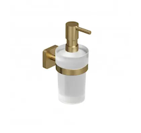 Kludi Vela S - Dávkovač mýdla s držákem, sklo/kartáčované zlato 25976N0