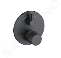 Kludi Zenta SL - Termostatická baterie pod omítku, pro 2 spotřebiče, matná černá 388103945