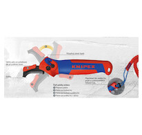 KNIPEX Nůž na kabely s háčkem s funkcí ráčny 1650145SB