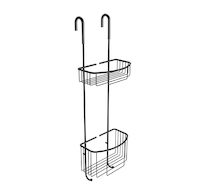 Nimco Bez vrtání Závěsná police dvoupatrová černá TRC 02-90