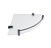 Nimco BORMO ČERNÁ Černá police rohová s ohrádkou BRC 11091RBX-90