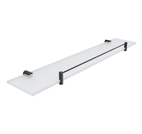 Nimco BORMO ČERNÁ Černá police s ohrádkou, 60 cm BRC 11091BX-60-90