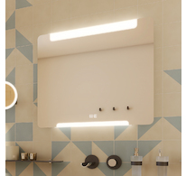 Nimco OBDELNÍKOVÁ - OBLÉ ROHY LED zrcadlo 800x700 se dvěma dotykovými senzory ZP 22003VX