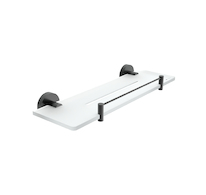 Nimco UNIX ČERNÁ Police IXI, 40 cm s ohrádkou UNC X440-X-90