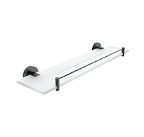Nimco UNIX ČERNÁ Police IXI, 50 cm s ohrádkou UNC X450-X-90
